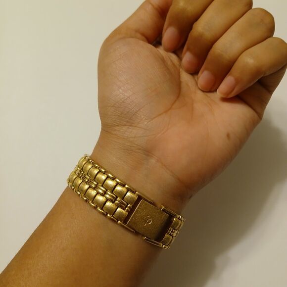 Vtg Elgin Diamond Elegant Gold Tone Quartz Bracelet Watch EM846 Japan Movt READ - Picture 5 of 16